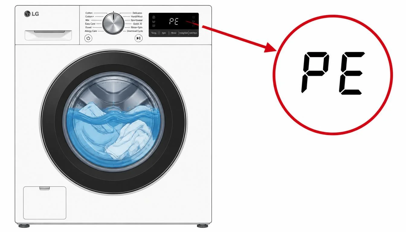 LG washer PE error