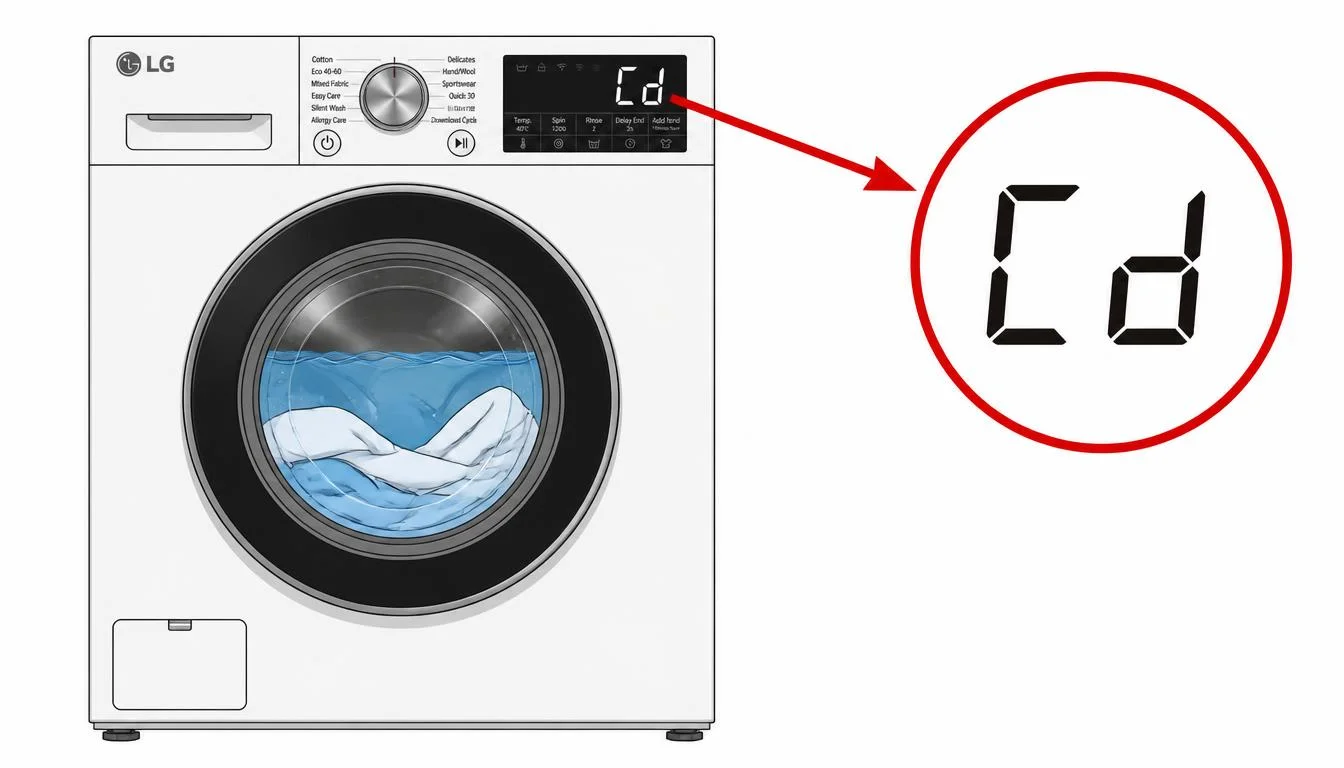 LG washer Cd code