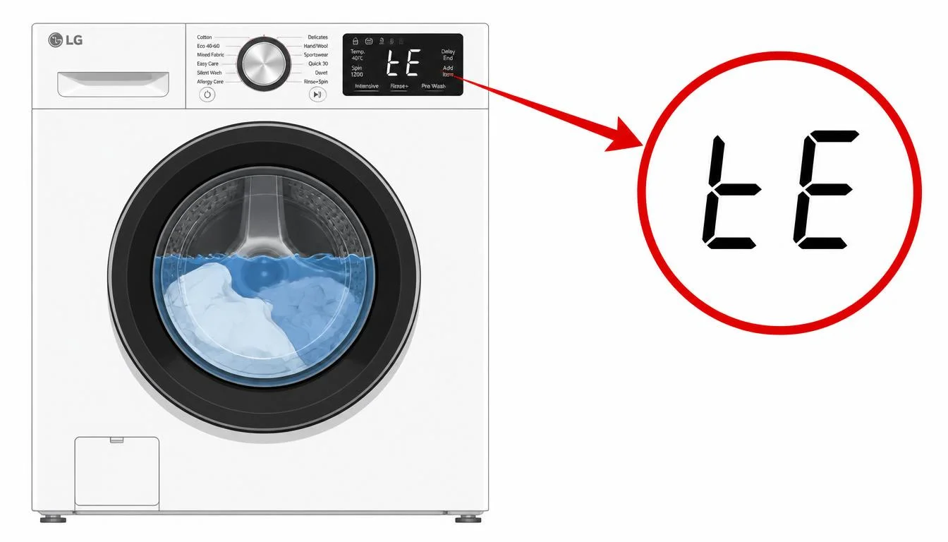 LG washer tE error