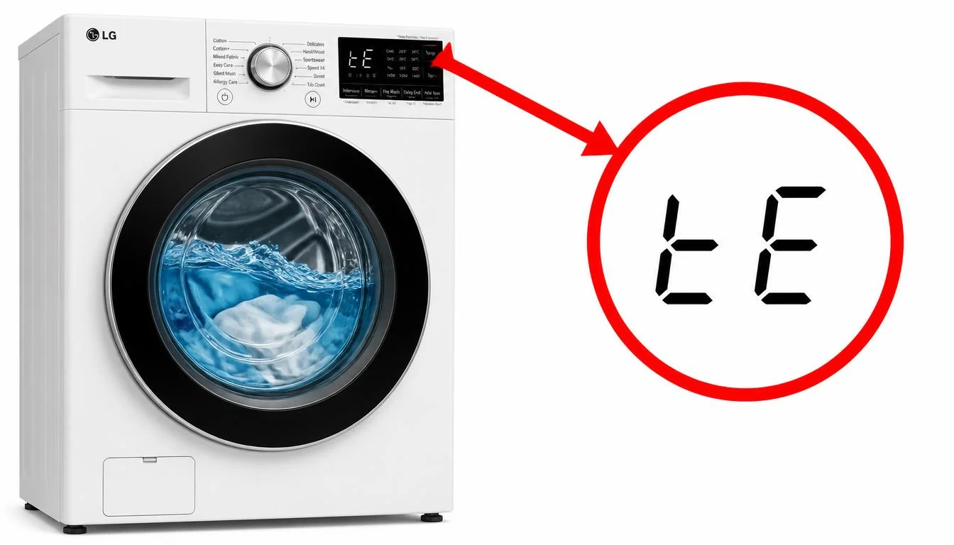 LG washer tE error