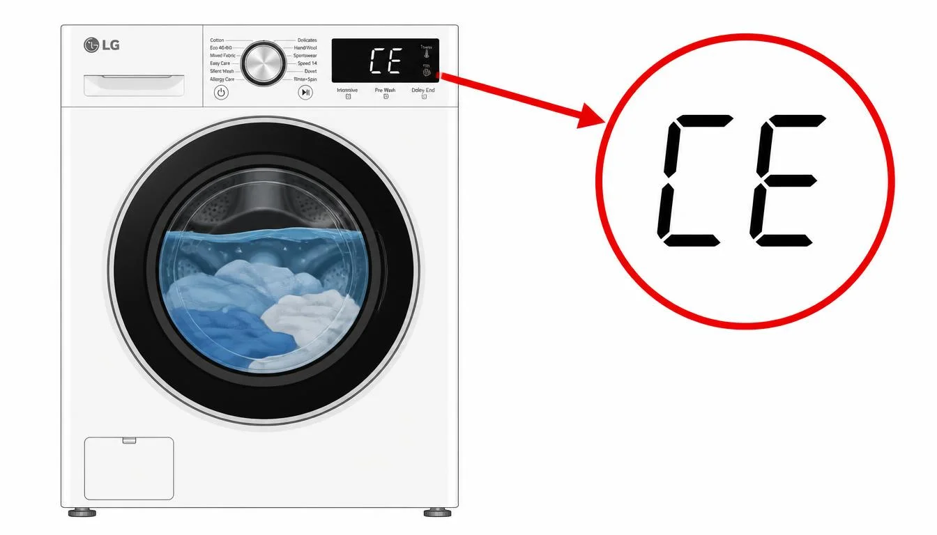 LG washer CE error