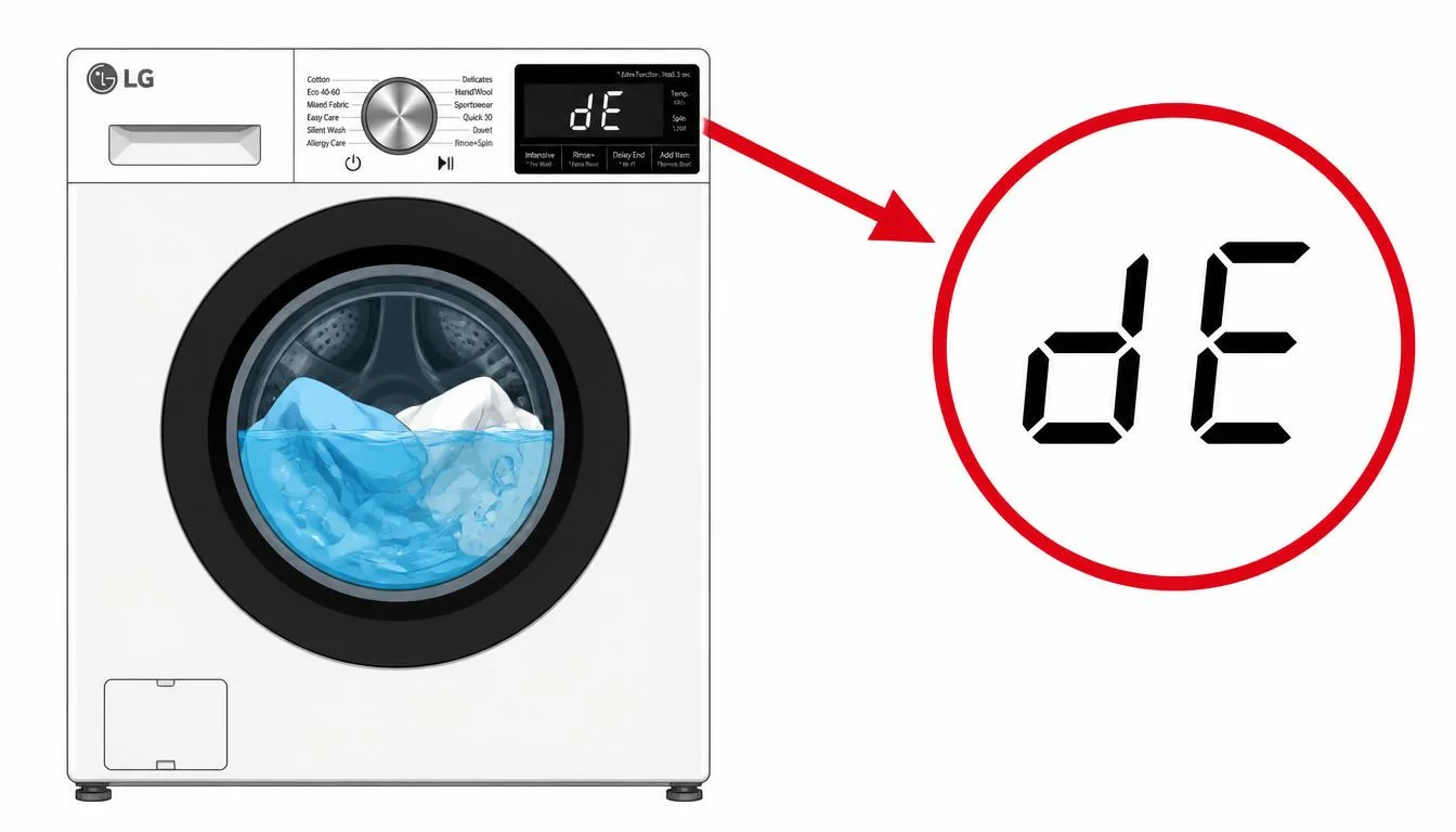 LG washer dE error