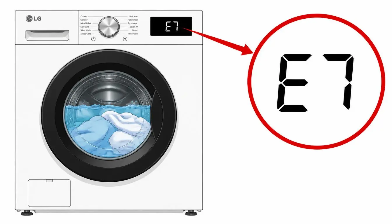 LG washer E7 error